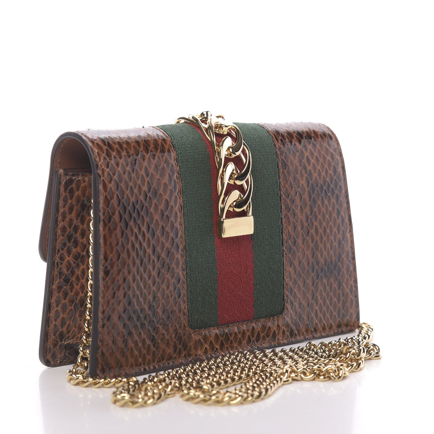 Elaphe Web Floral Embroidered Super Mini Sylvie Chain Shoulder Bag Cuir Multicolor