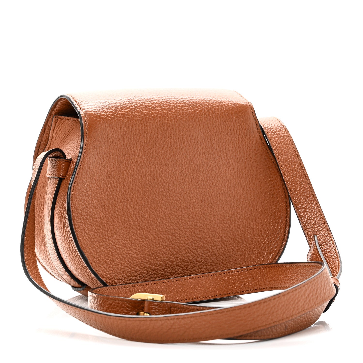 Chloe Calfskin Mini Marcie Round Crossbody Bag Tan 3 of 10