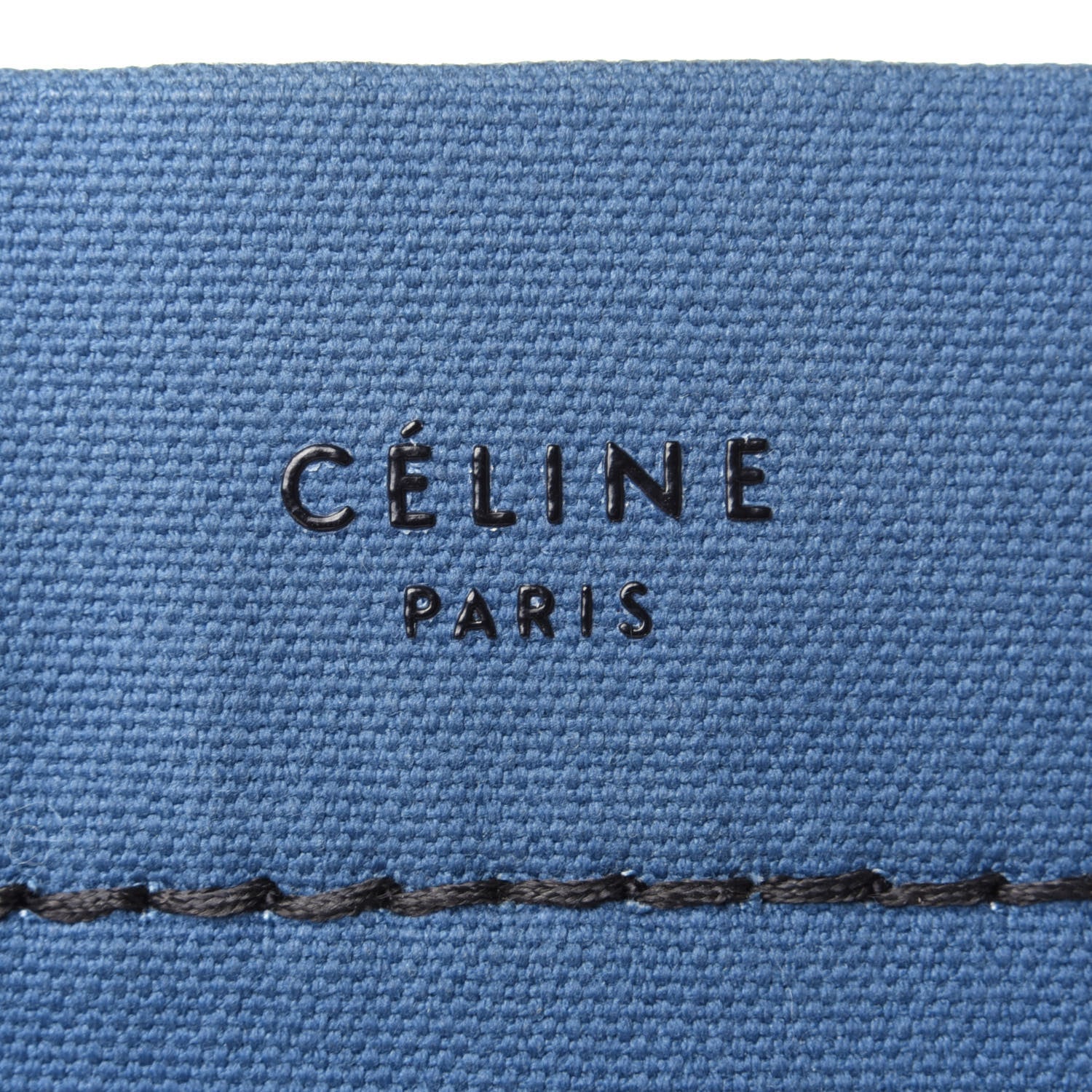 Celine Canvas Small Twisted Cabas Beige Blue 5 of 9