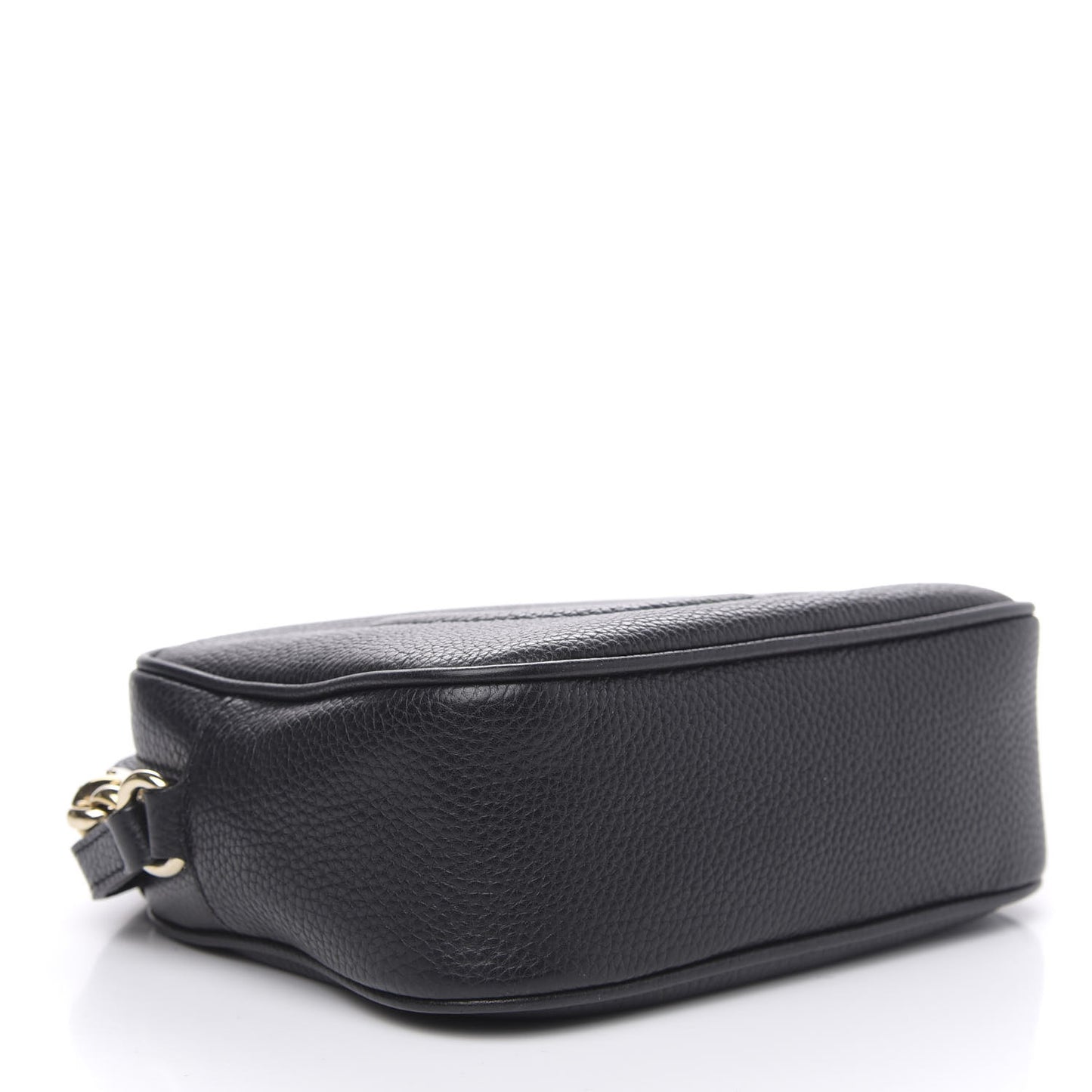 Pebbled Calfskin Small Soho Disco Bag Black