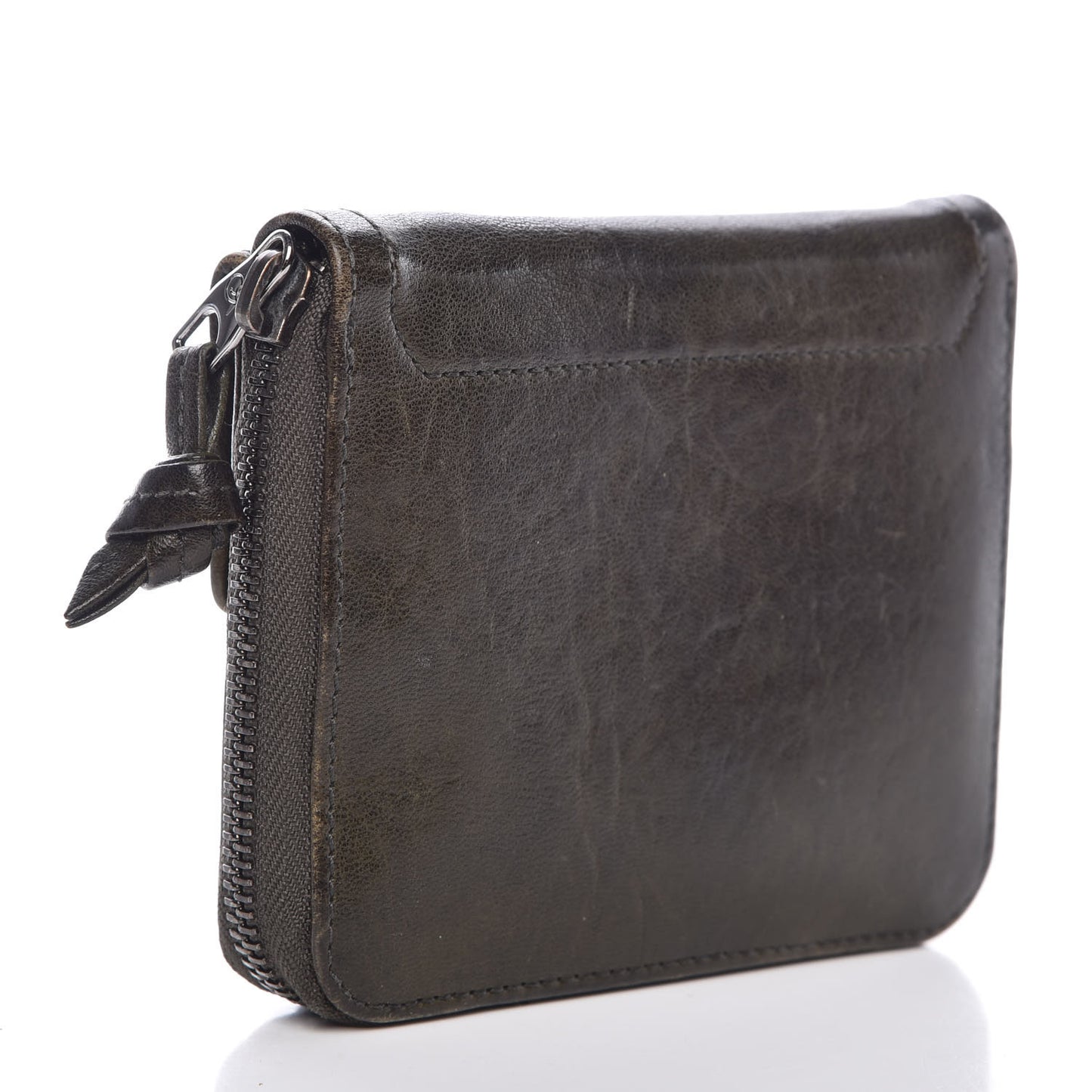 Lambskin Small PS1 Zip Wallet Military