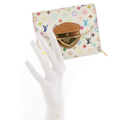 Louis Vuitton Monogram Multicolor Joey Wallet White Litchi 2 of 7