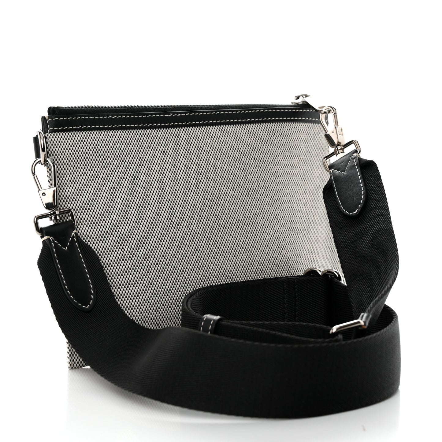 Canvas Horseferry Print Callum Crossbody Grey Black