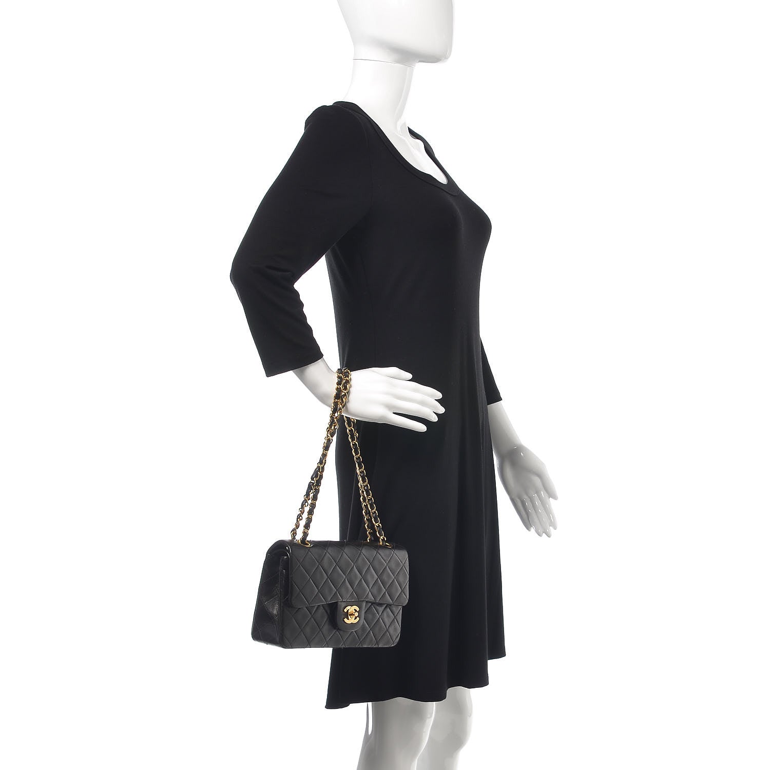 Chanel Lambskin Quilted Small Double Flap Black 2 of 13
