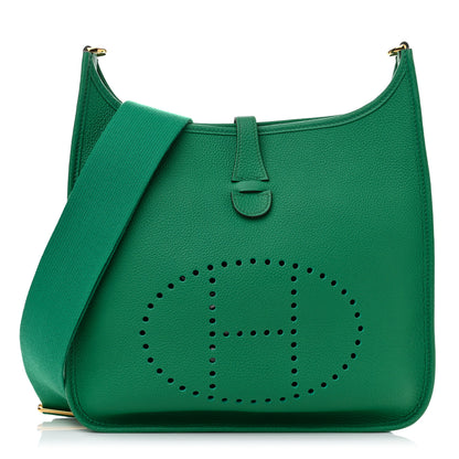 Hermes Taurillon Clemence Evelyne III PM Vert Jade 1 of 10