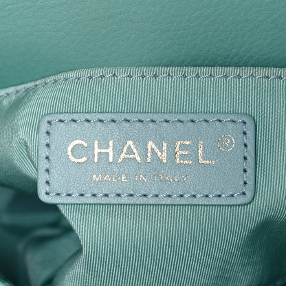 Chanel Calfskin Quilted Top Handle Flap Light Blue 6 of 14