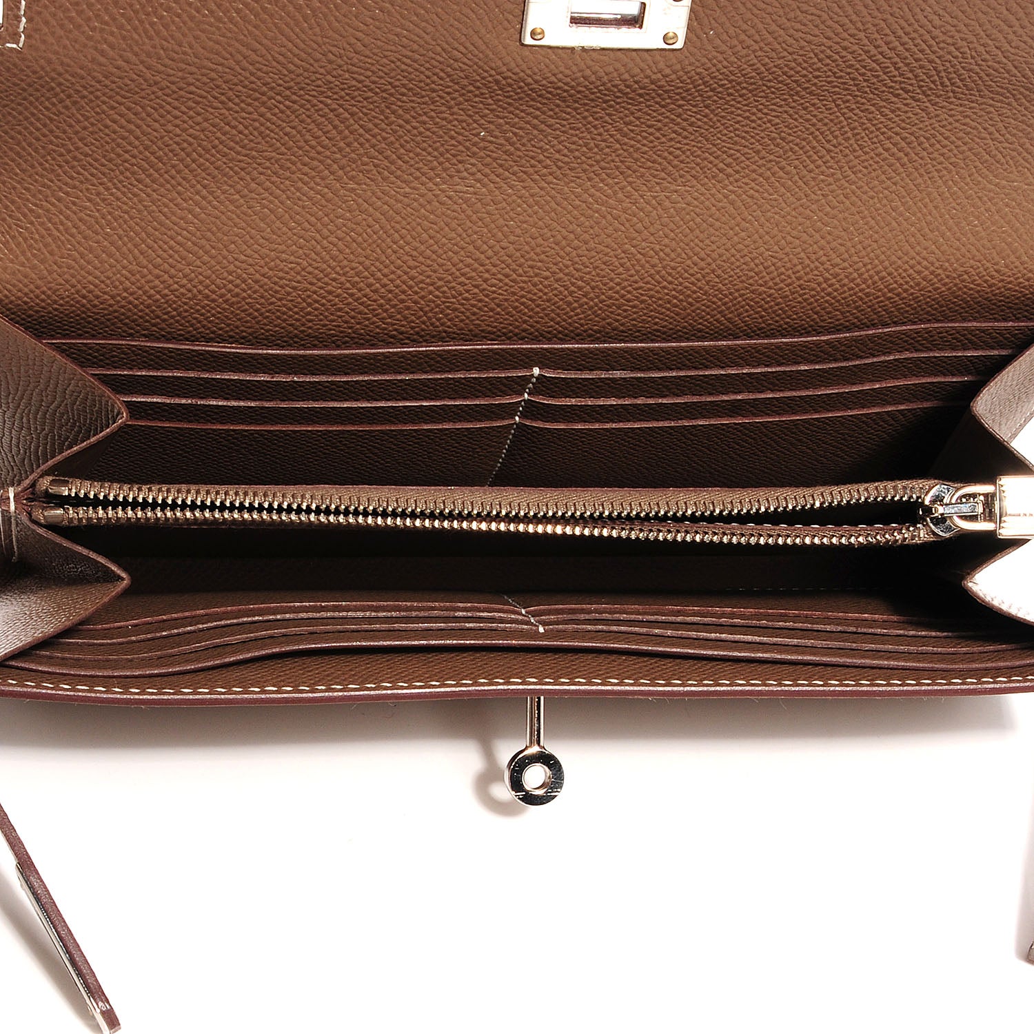 Hermes Epsom Kelly Longue Wallet Etoupe 11 of 12