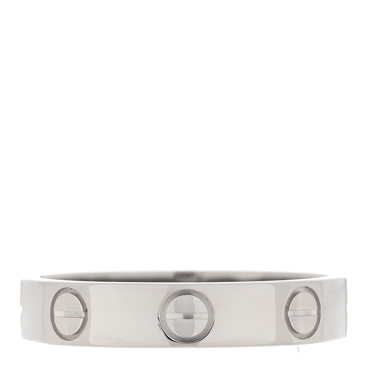 Cartier 18K White Gold 3.5mm LOVE Wedding Band Ring 50 5.25 1 of 4
