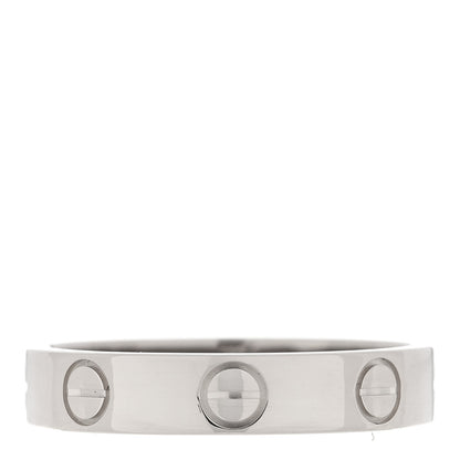 Cartier 18K White Gold 3.5mm LOVE Wedding Band Ring 50 5.25 1 of 4