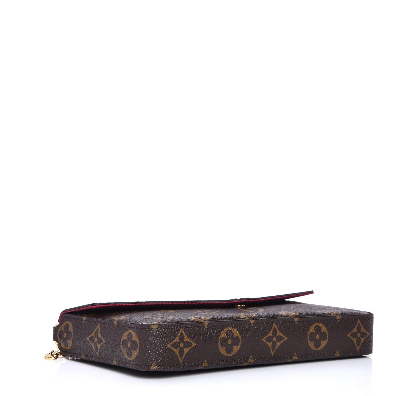Louis Vuitton Monogram Pochette Felicie Chain Wallet Fuchsia 4 of 10