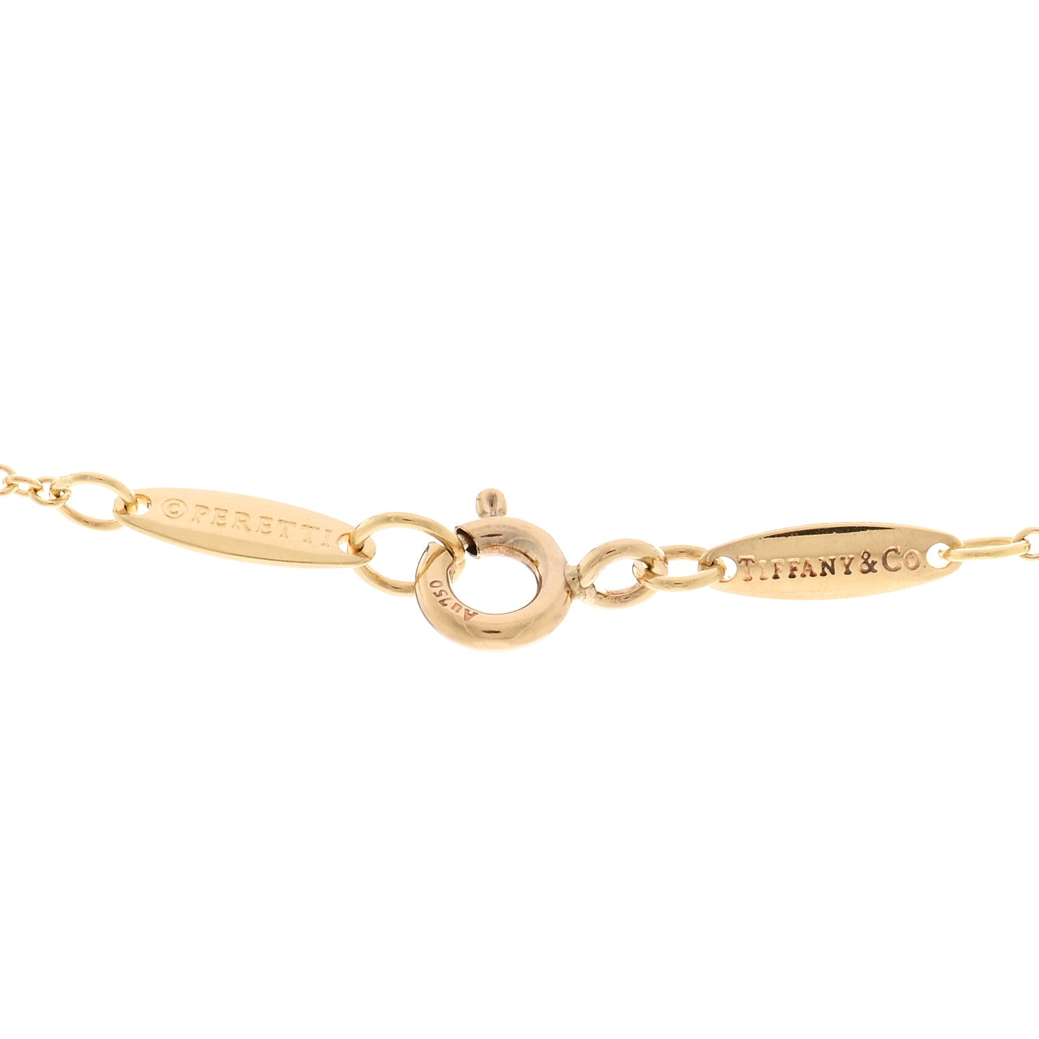 Tiffany 18K Yellow Gold 9mm Elsa Peretti Bean Pendant Necklace 4 of 4