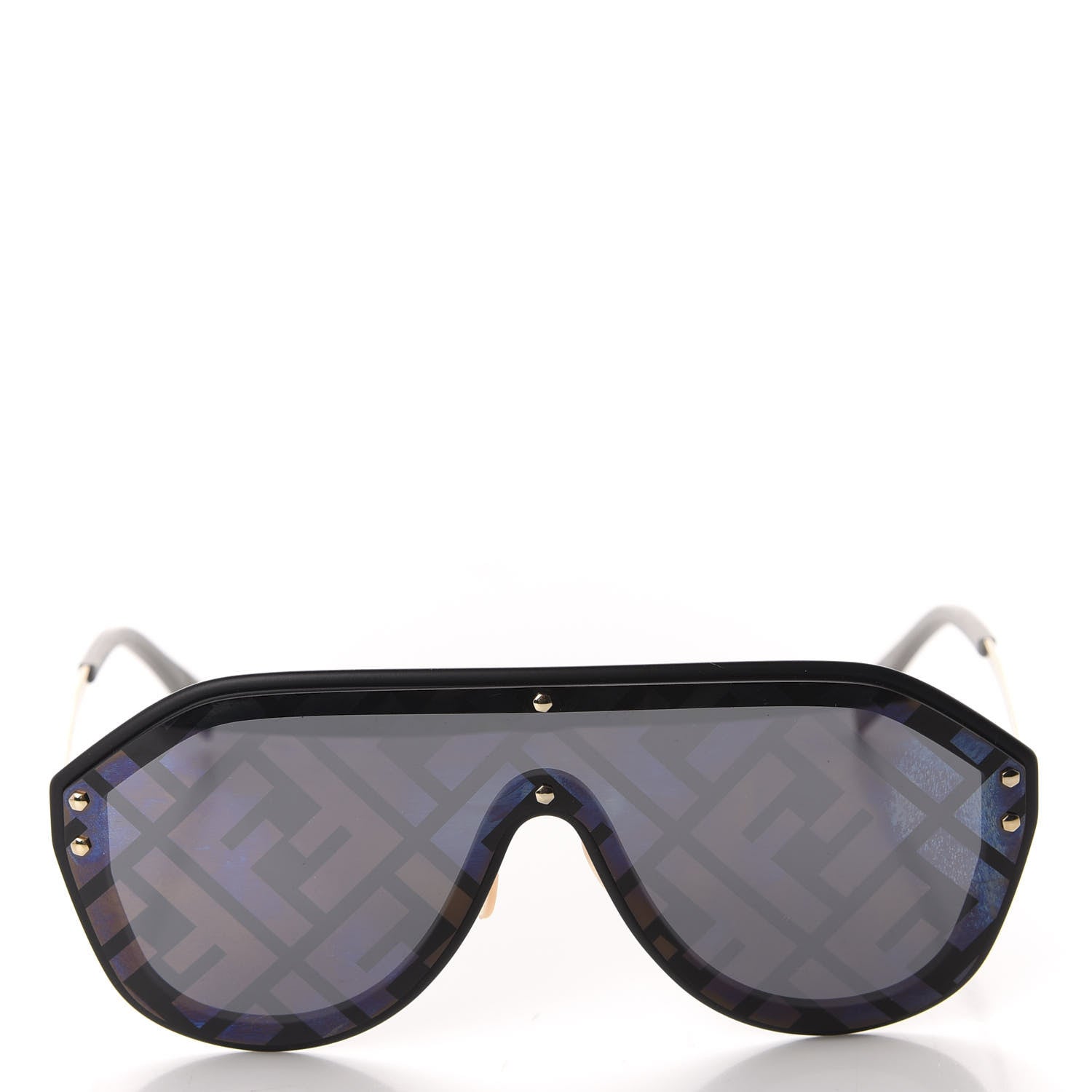 Fendi FF Fabulous Shield Sunglasses FF M0039/G/S Black 2 of 7
