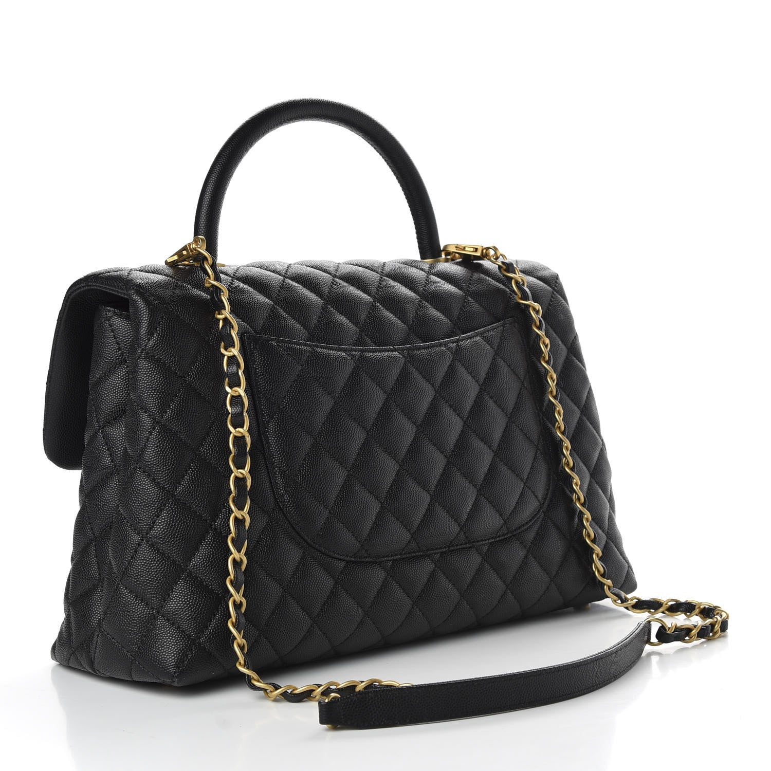 Chanel Caviar Quilted Medium Coco Handle Flap Black 3 of 11