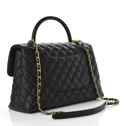 Chanel Caviar Quilted Medium Coco Handle Flap Black 3 of 11