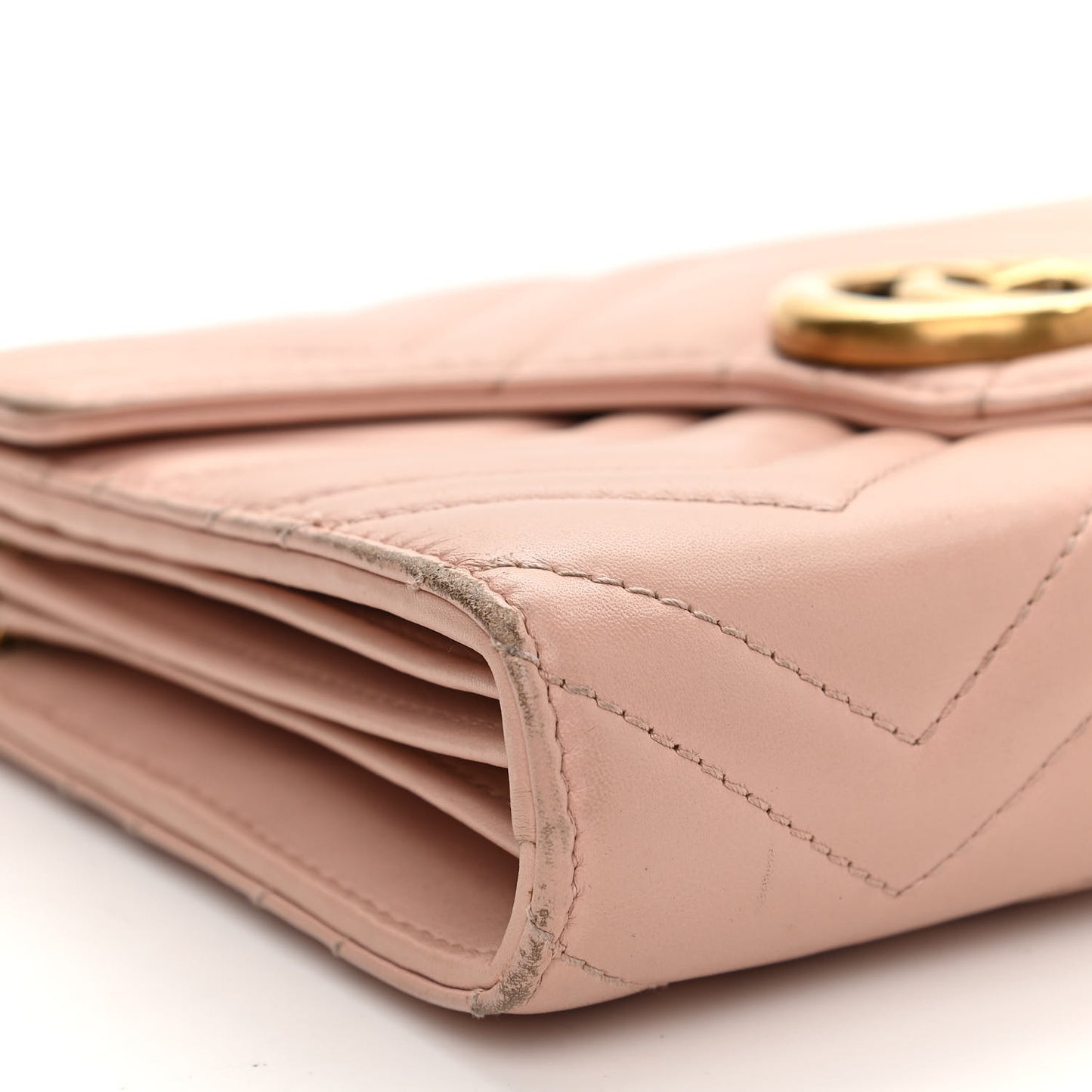 Calfskin Matelasse GG Marmont Chain Wallet Perfect Pink