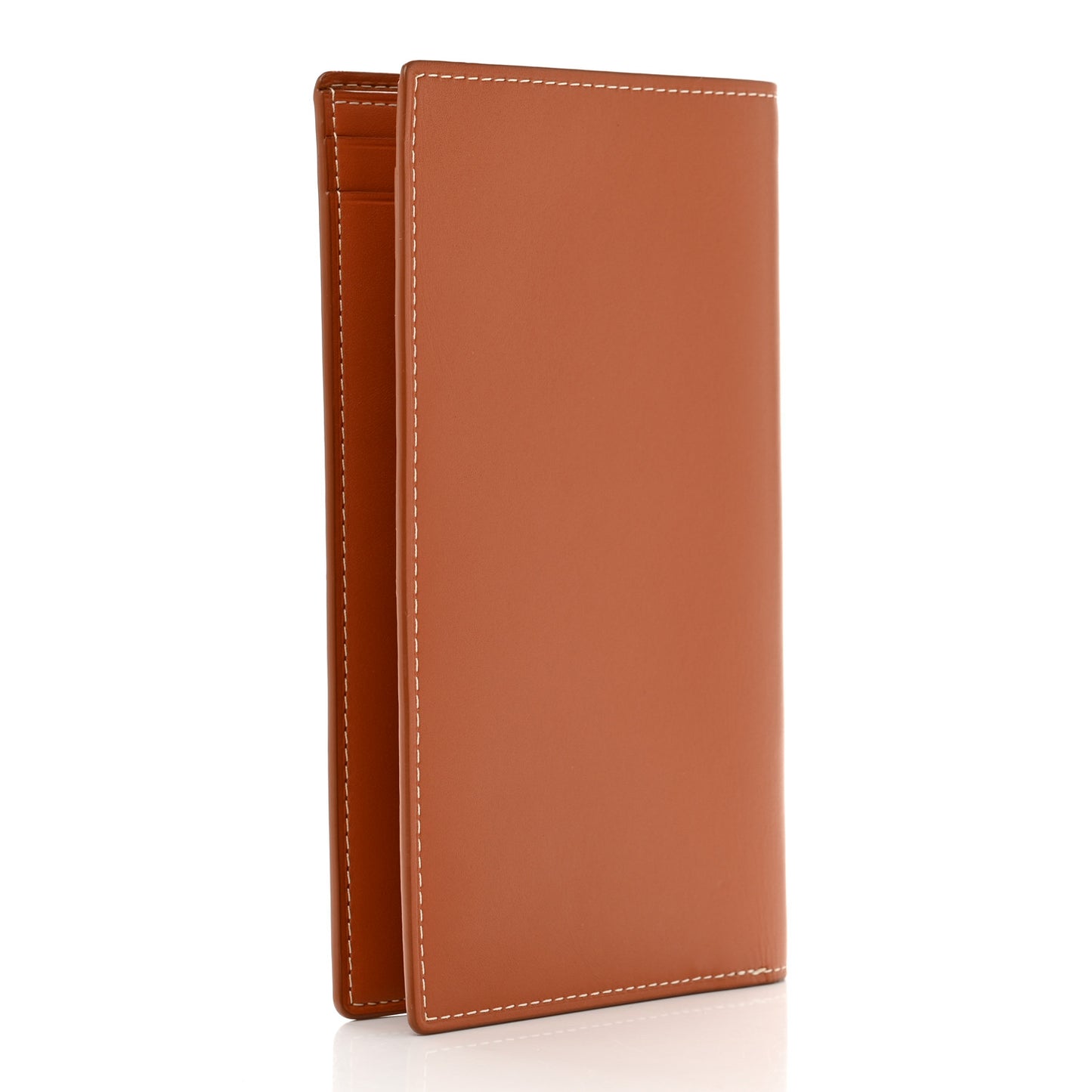 Calfskin Long Bi-Fold Wallet Gold