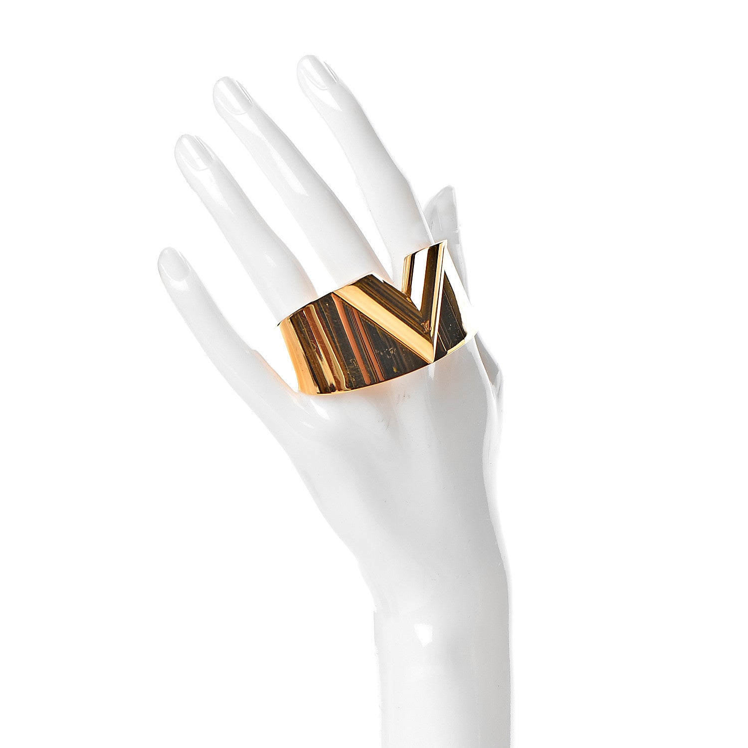 Louis Vuitton Essential V Cuff Gold 2 of 4