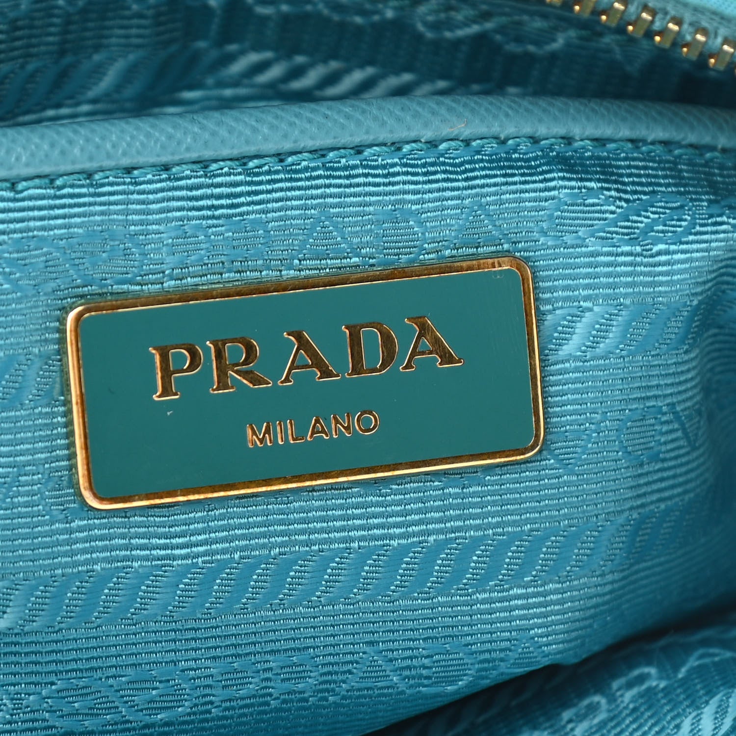 Prada Tessuto Nylon Saffiano Pocket Messenger Bag Turchese 6 of 9