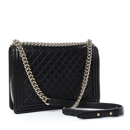 Chanel Calfskin Quilted Large Boy Flap Black 3 of 13