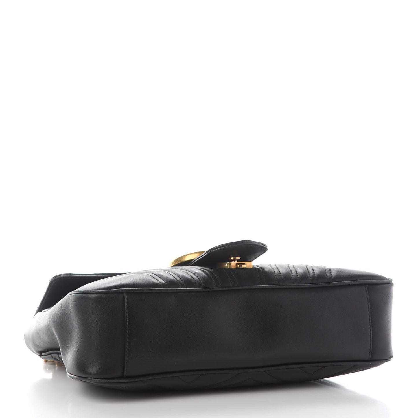 Calfskin Matelasse Medium GG Marmont Shoulder Bag Black