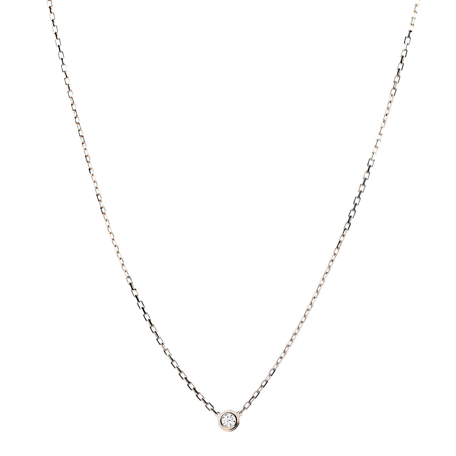 Cartier 18K Pink Gold Diamond SM D'Amour Pendant Necklace 1 of 5