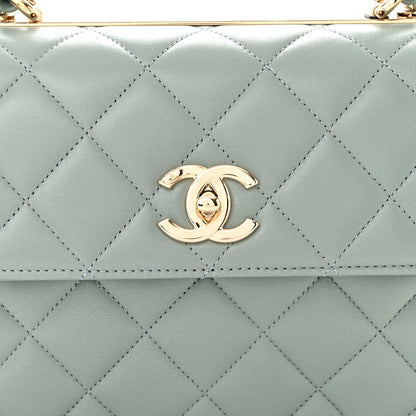 Chanel Lambskin Quilted Small Trendy CC Dual Handle Flap Bag Grey 8 of 10