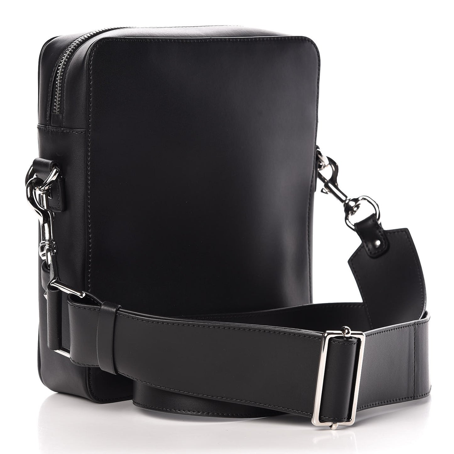 Calfskin VLTN Print Messenger Bag Black