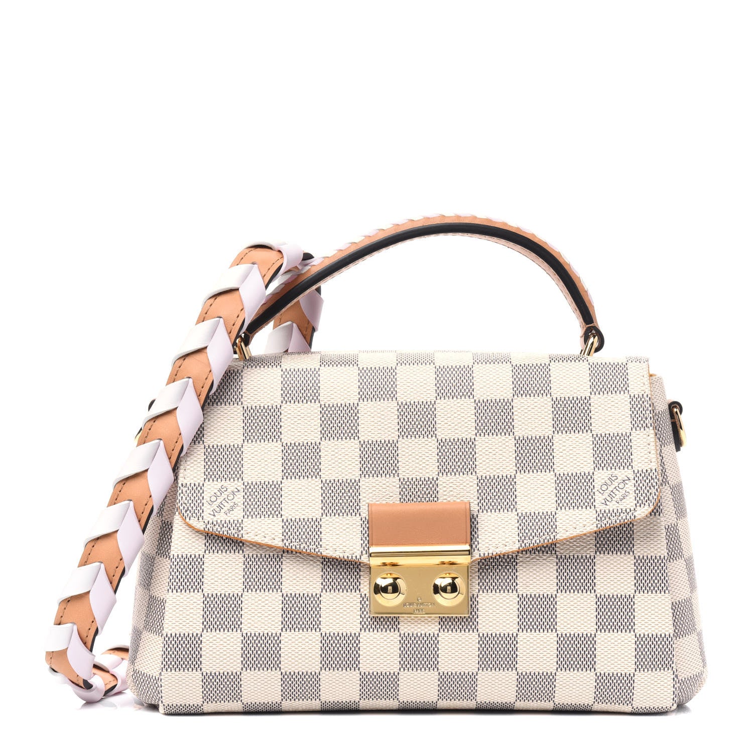 Louis Vuitton Damier Azur Braided Croisette Rose 1 of 12