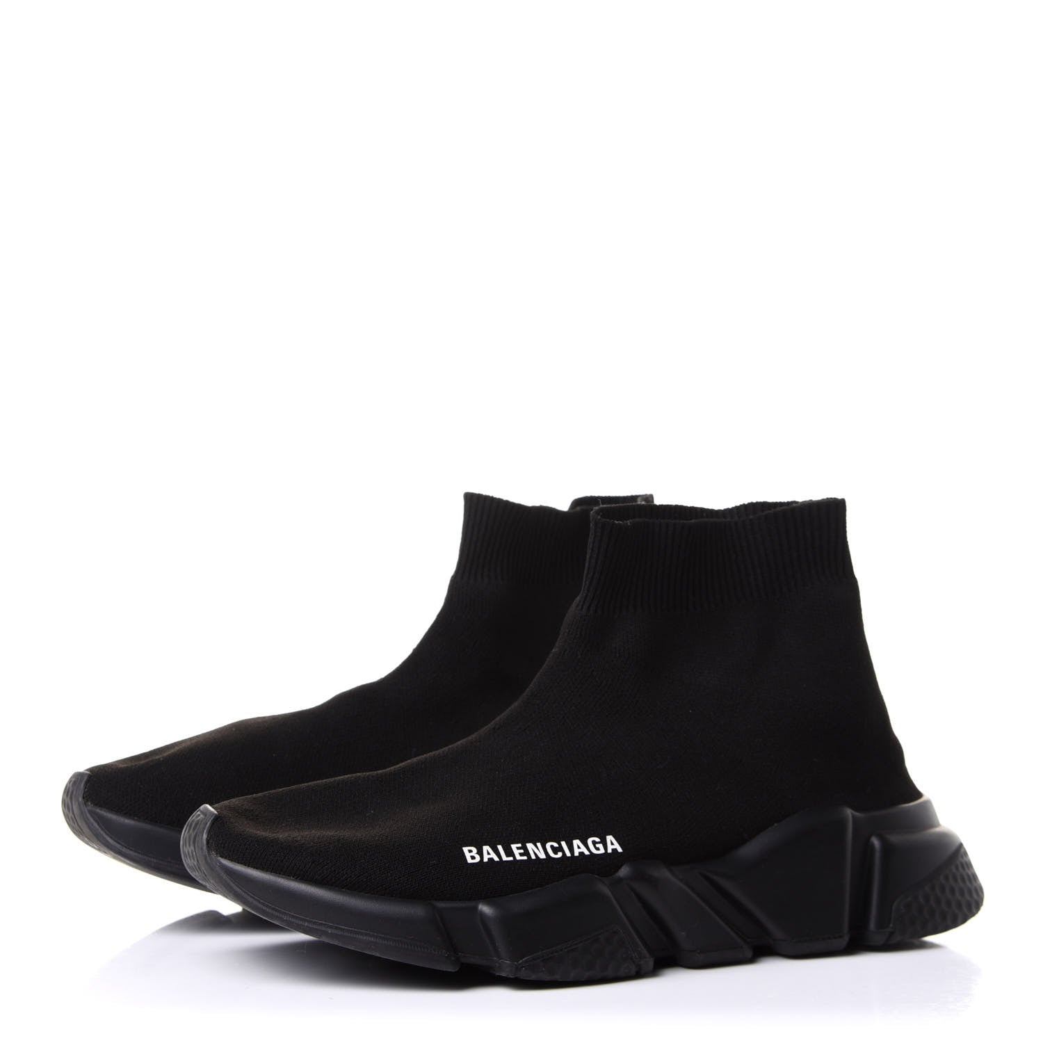 Balenciaga Neoprene Knit Womens Speed Sneakers 37 Black 3 of 9