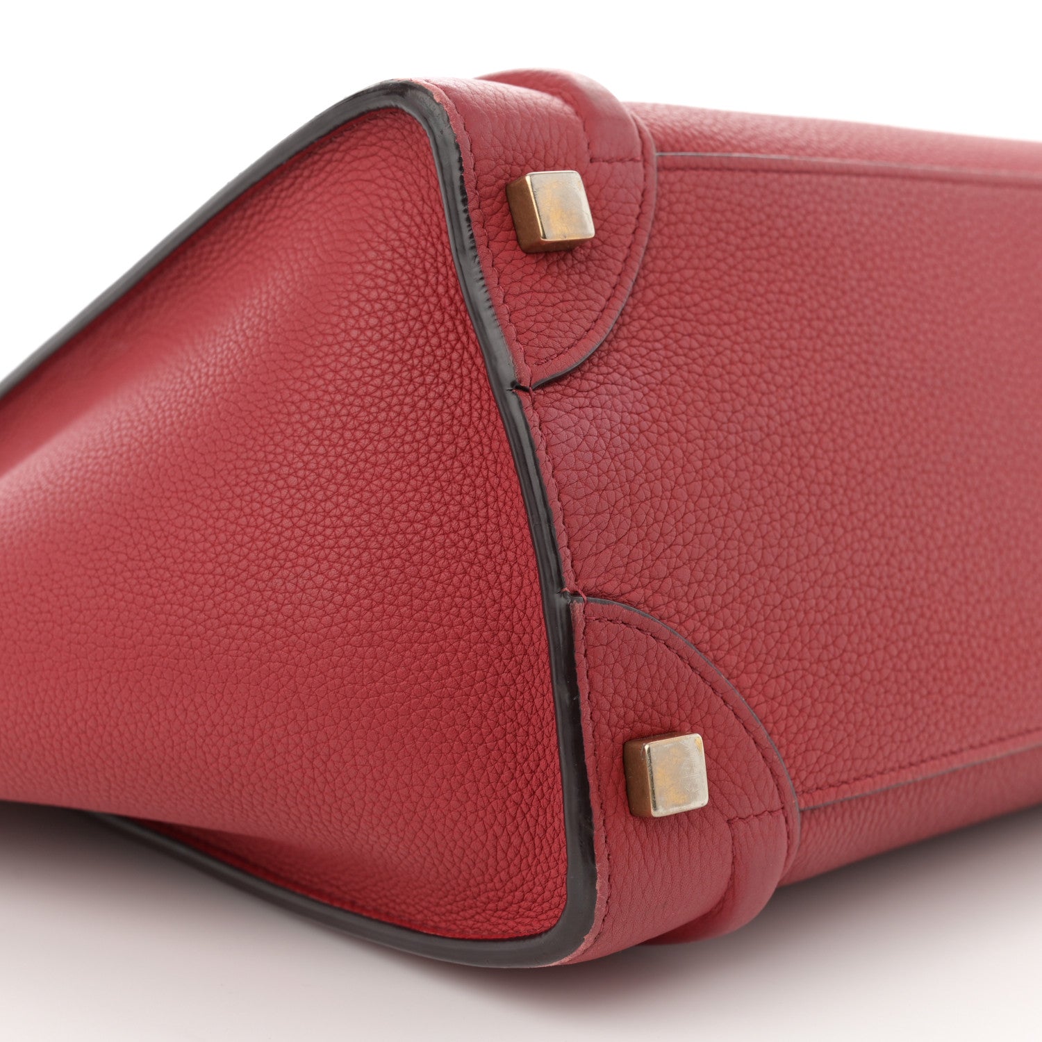 Celine Drummed Calfskin Micro Luggage Merlot 9 of 15