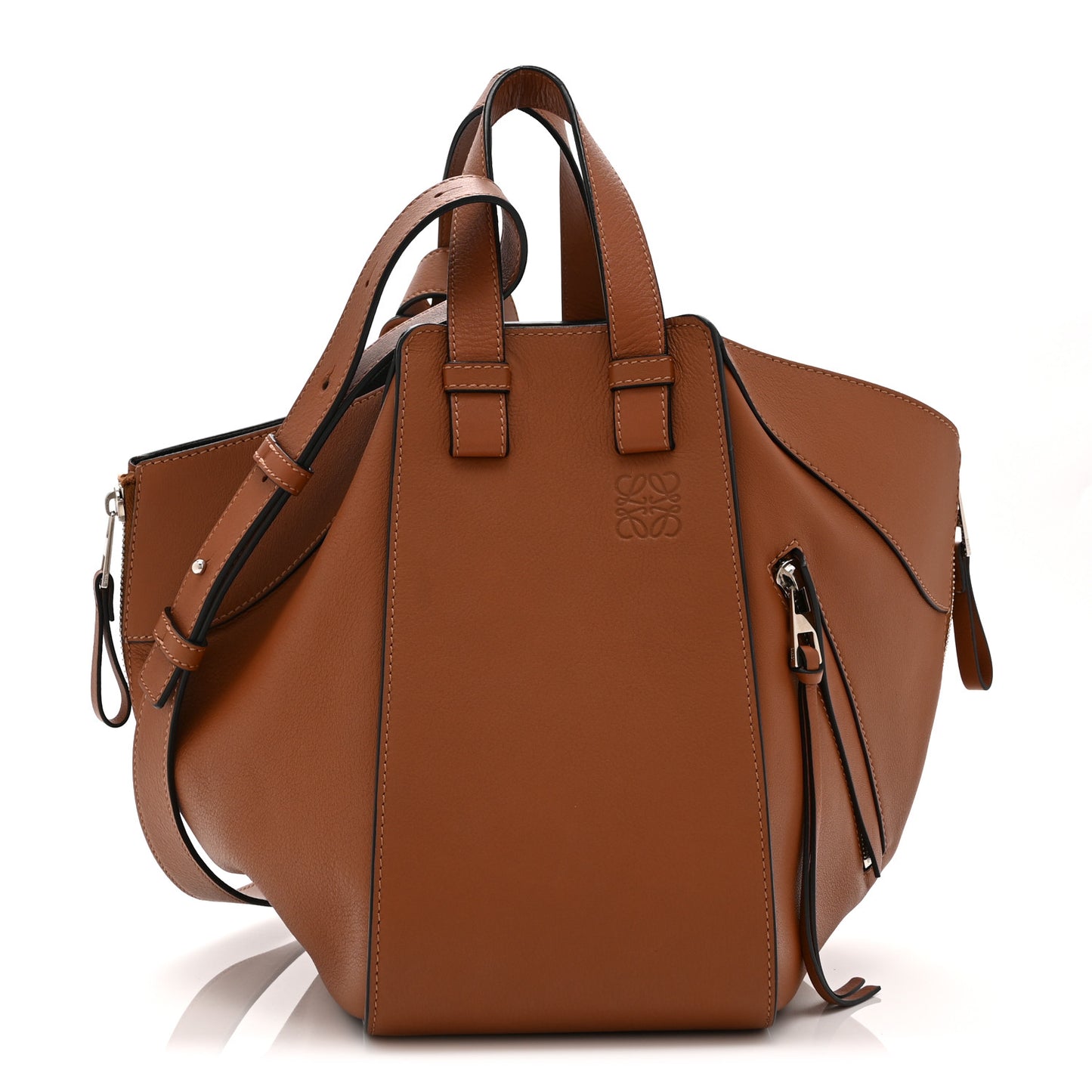 Calfskin Small Hammock Shoulder Bag Tan