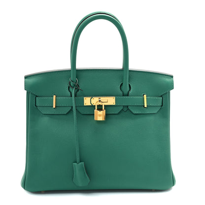 Hermes Taurillon Novillo Birkin 30 Vert Vertigo 1 of 9