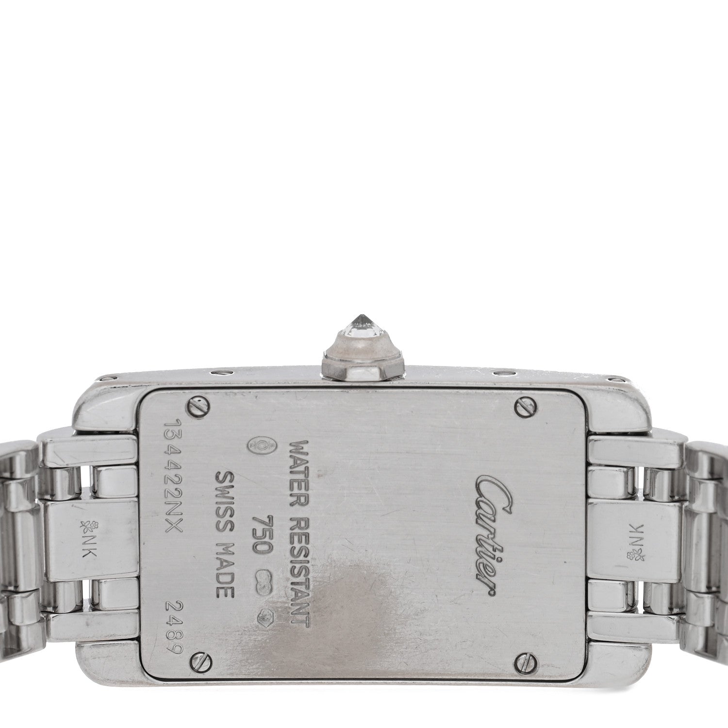 Cartier 18K White Gold Diamond Bezel 19mm Tank Americaine Quartz Watch 4 of 5