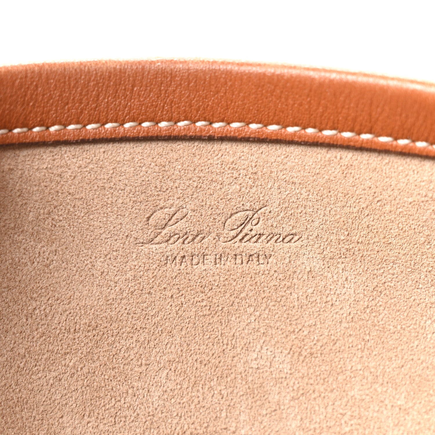 Loro Piana Grained Calfskin Large Bale Bag Cognac 7 of 10