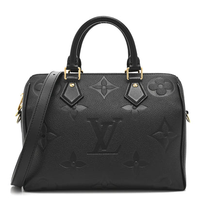 Louis Vuitton Empreinte Monogram Giant Speedy Bandouliere 25 Black 1 of 9