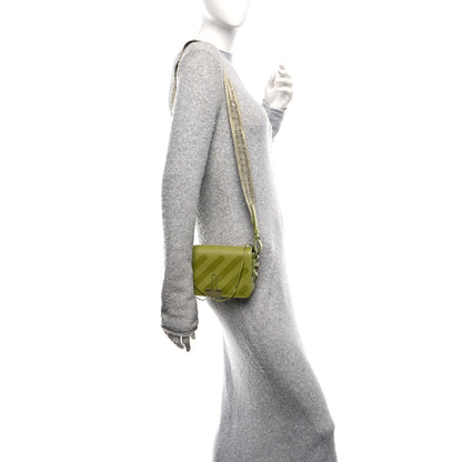 Off-White Saffiano Striped Mini Diag Binder Clip Bag Green 2 of 9