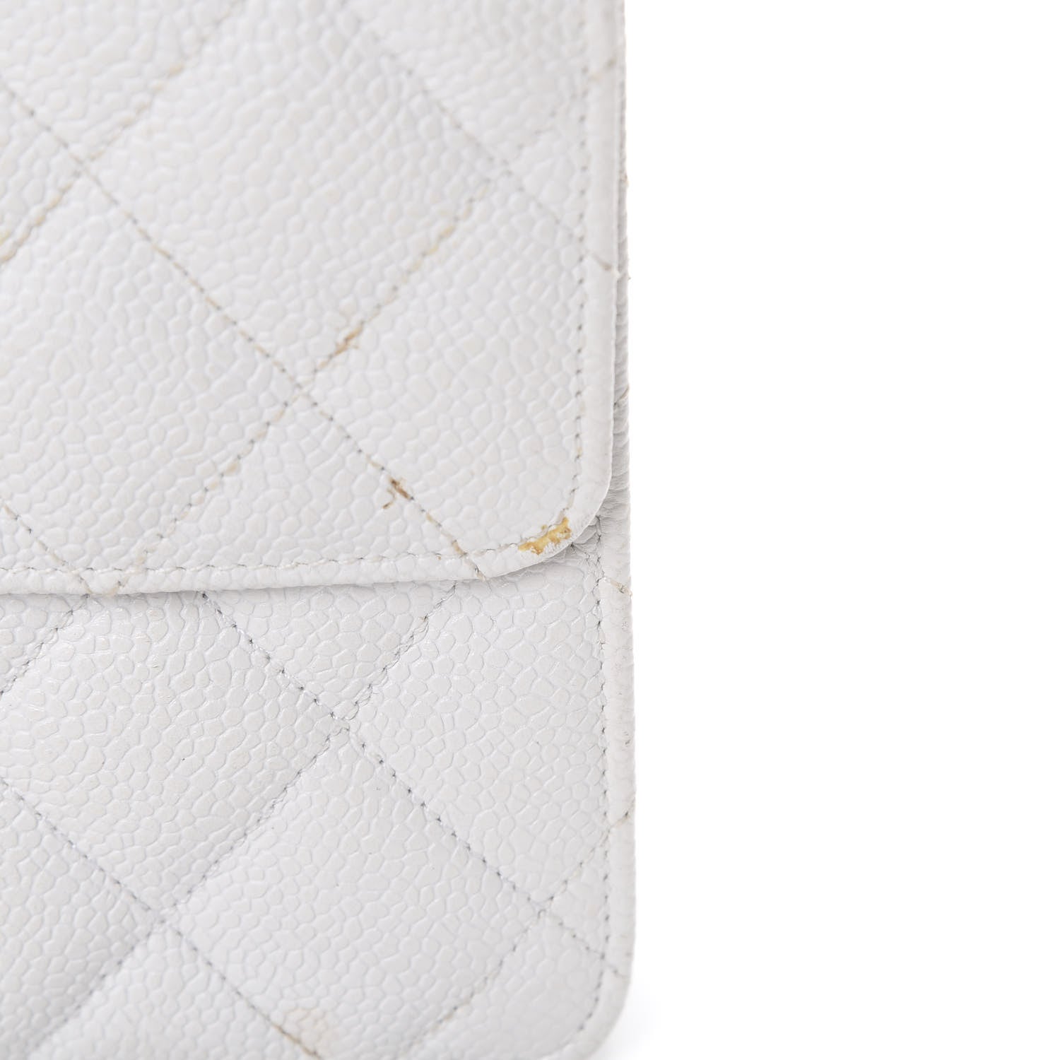 Chanel Caviar Quilted Single Flap Shoulder Bag White 13 of 15