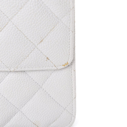 Chanel Caviar Quilted Single Flap Shoulder Bag White 13 of 15