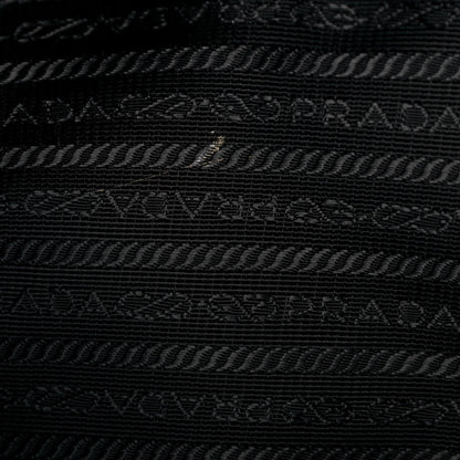 Prada Tessuto Nylon Saffiano Logo Messenger Bag Black 11 of 11