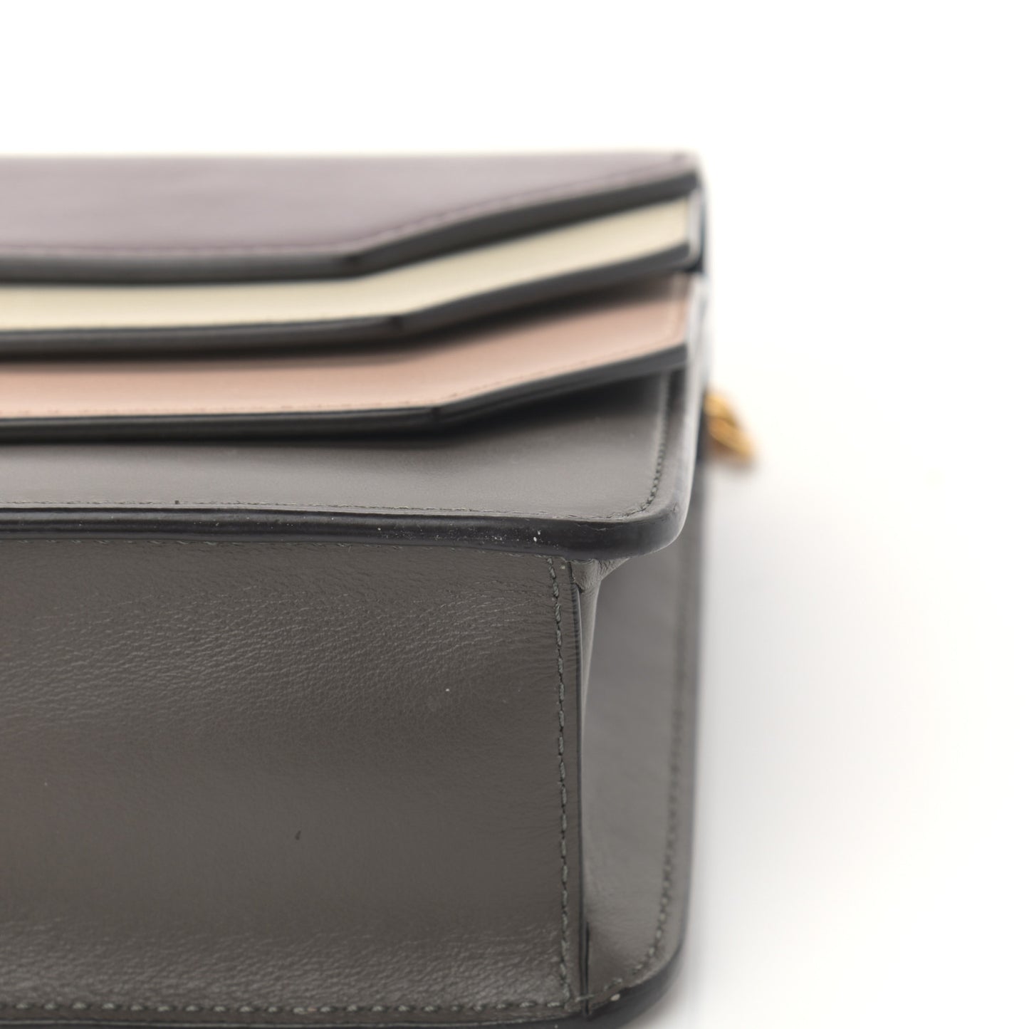 Smooth Calfskin Multiflap Chain Clutch Oxblood Multicolor