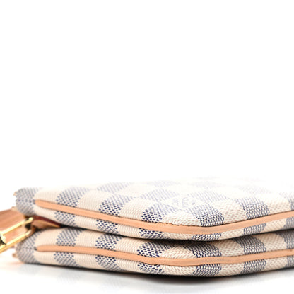 Louis Vuitton Damier Azur Double Zip Pochette 6 of 9