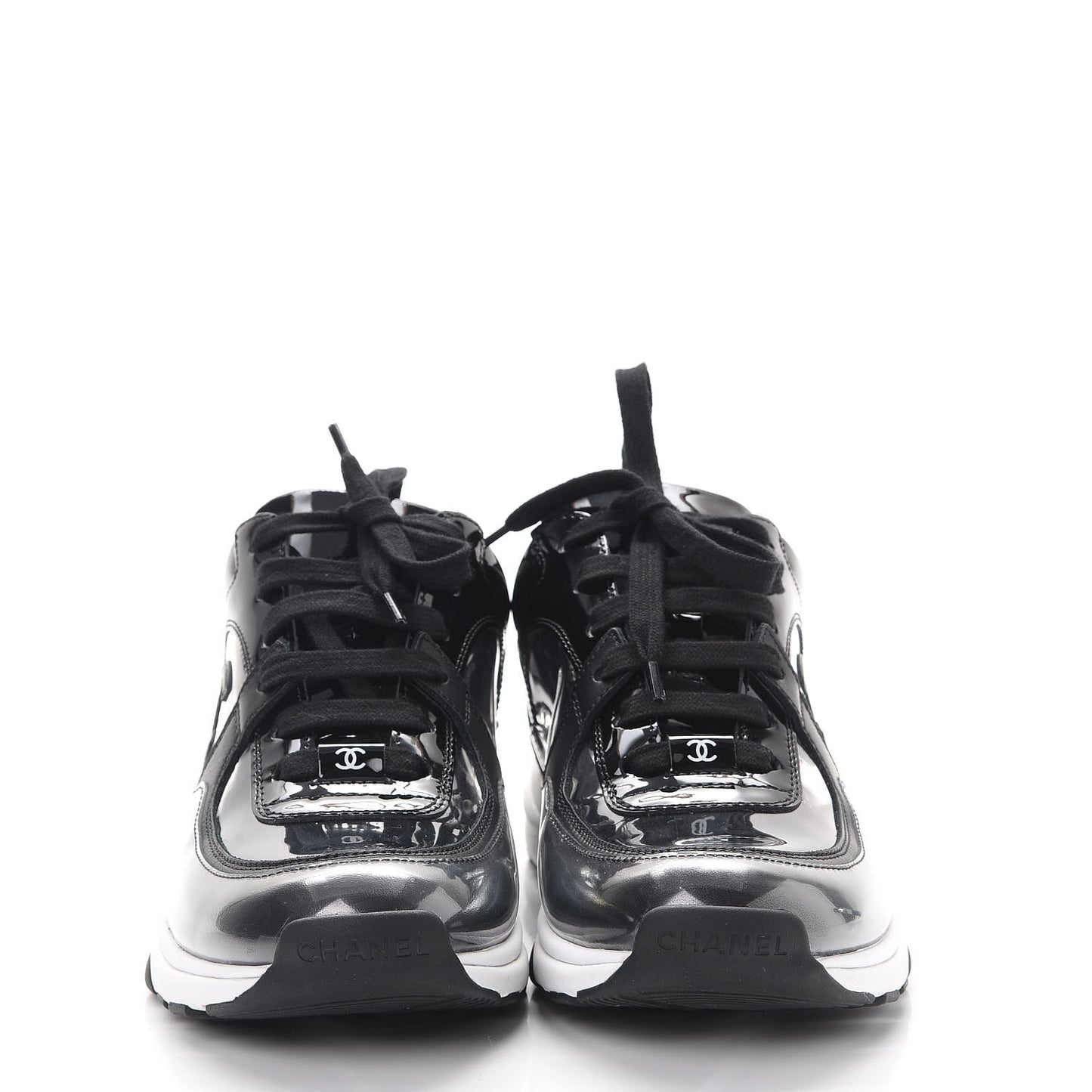 Patent PVC CC Sneakers 37 Black