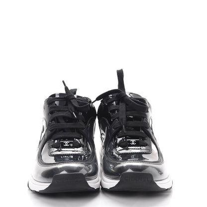 Chanel Patent PVC CC Sneakers 37 Black 2 of 9
