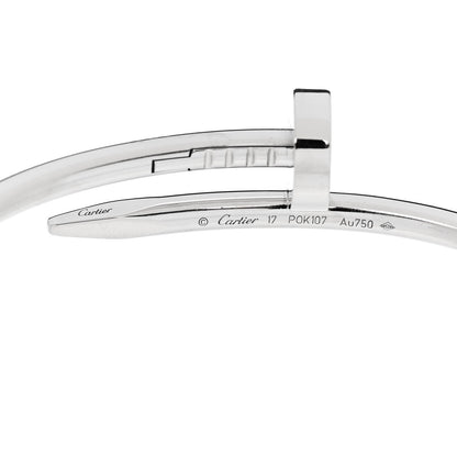 Cartier 18K White Gold Juste Un Clou Bracelet 17 5 of 6