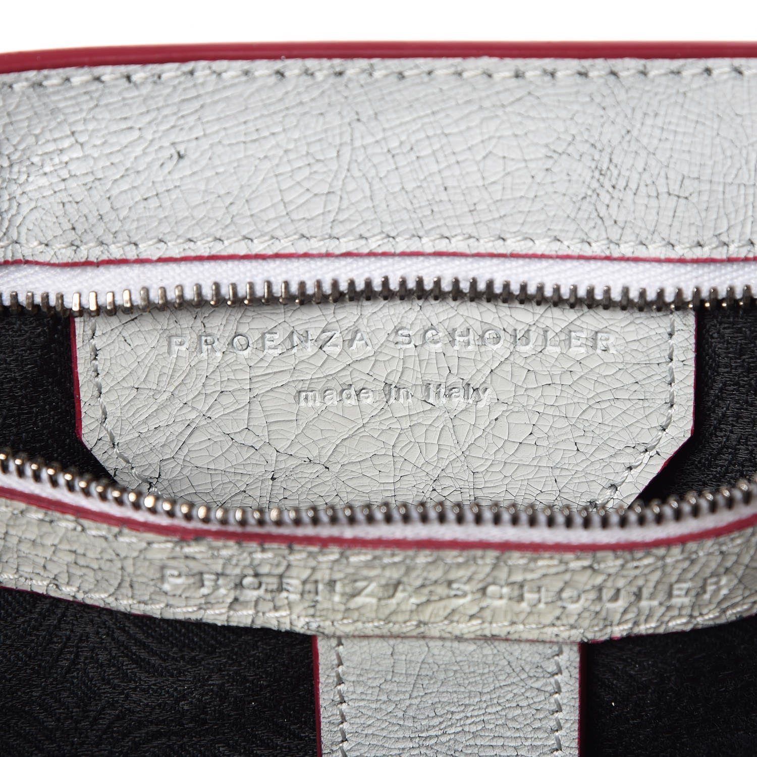 Proenza Schouler Crackle Calfskin PS1 Medium Satchel White 7 of 9