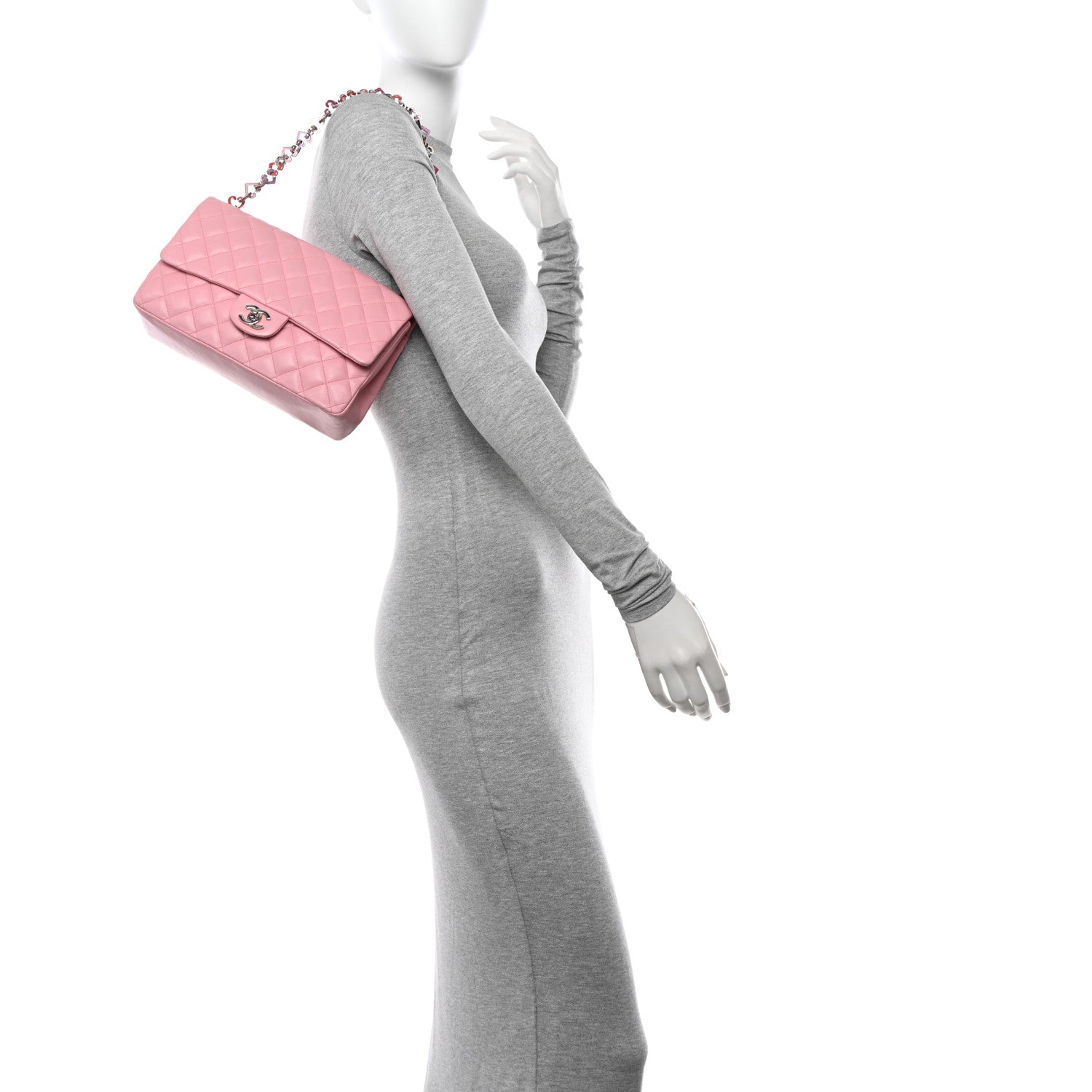 Chanel Lambskin Medium Heart Valentine Flap Pink 2 of 16