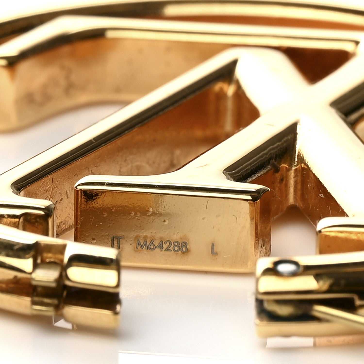 Louis Vuitton Metal Louise Hoop Earrings Gold 4 of 4