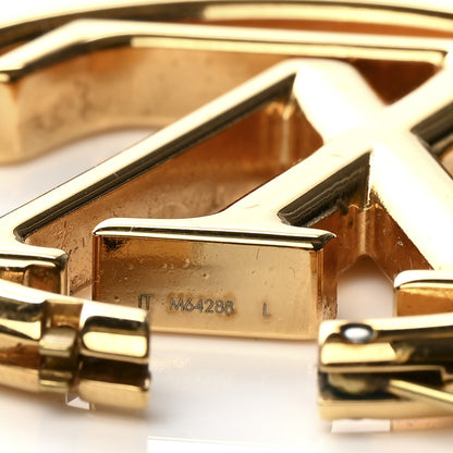 Louis Vuitton Metal Louise Hoop Earrings Gold 4 of 4