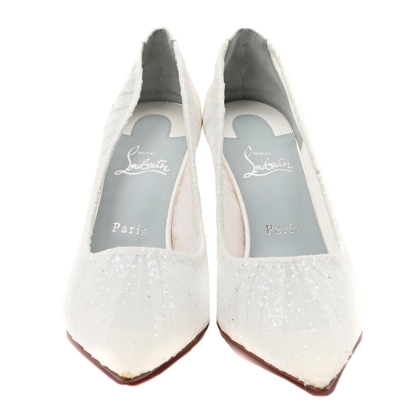 Tulle Glitter Satin Kate Draperia 85 Pumps 40.5 White