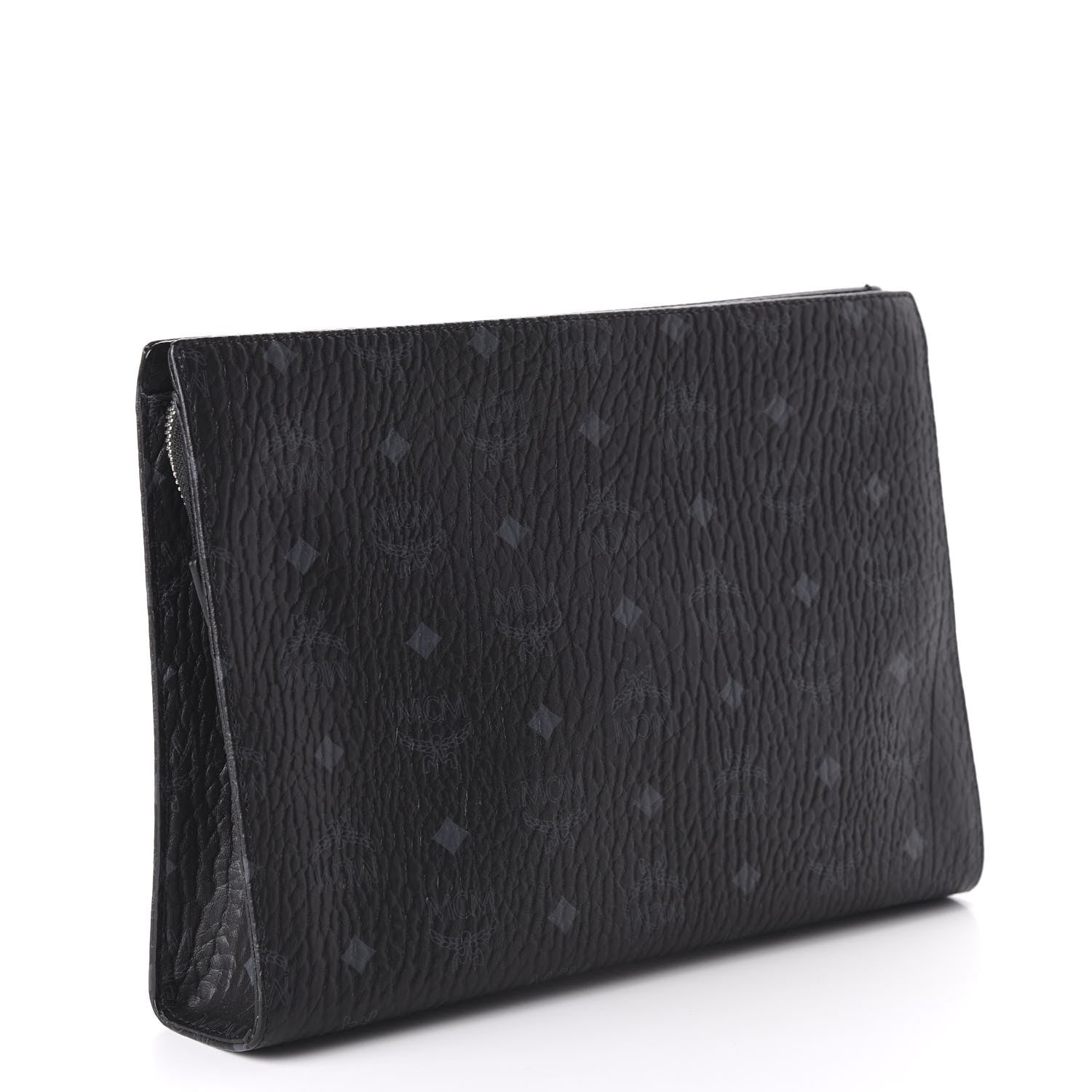 MCM Visetos Medium Zip Pouch Black 3 of 9